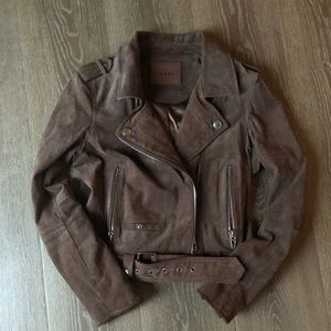 Blank NYC brown suede Moto jacket